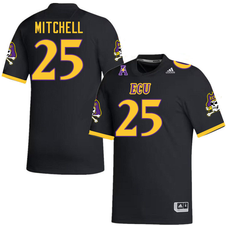 Keaton Mitchell ECU Jersey,East Carolina Pirates #25 Keaton Mitchell Jersey Youth College-Black